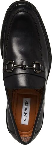 Steve Madden Men's Kyan Loafer, Black Leather/Black, 9.5 in Saudi Arabia