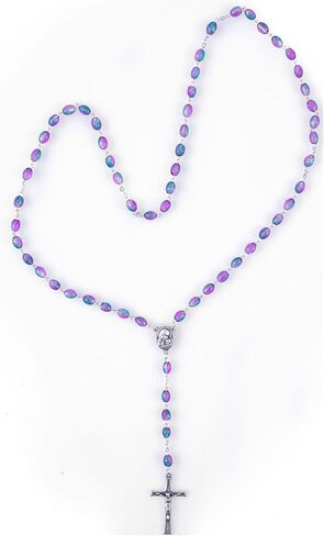Zuluf Holy Land Beads Rosary Catholic Necklace with Holy Soil For Boys and Girls Religious Rosary Hand Made in Saudi Arabia