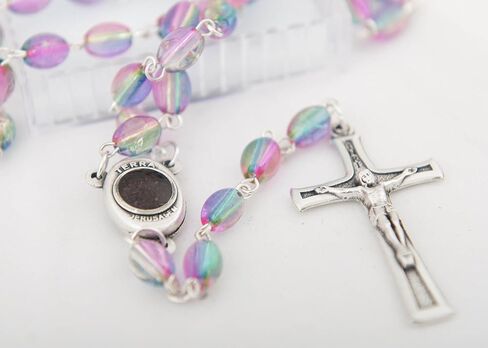 Zuluf Holy Land Beads Rosary Catholic Necklace with Holy Soil For Boys and Girls Religious Rosary Hand Made in Saudi Arabia