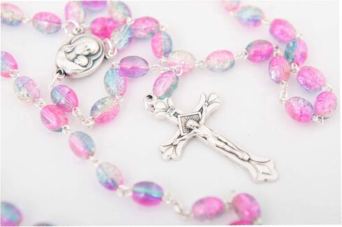 Zuluf Holy Land Beads Rosary Catholic Necklace with Holy Soil For Boys and Girls Religious Rosary Hand Made in Saudi Arabia