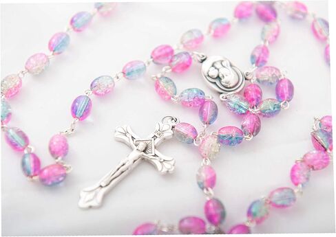 Zuluf Holy Land Beads Rosary Catholic Necklace with Holy Soil For Boys and Girls Religious Rosary Hand Made in Saudi Arabia