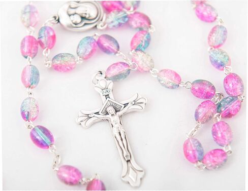 Zuluf Holy Land Beads Rosary Catholic Necklace with Holy Soil For Boys and Girls Religious Rosary Hand Made in Saudi Arabia