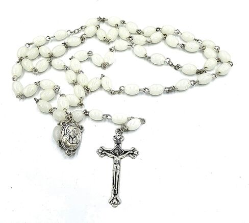 Zuluf Holy Land Beads Rosary Catholic Necklace with Holy Soil For Boys and Girls Religious Rosary Hand Made in Saudi Arabia