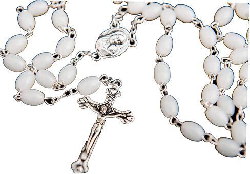 Zuluf Holy Land Beads Rosary Catholic Necklace with Holy Soil For Boys and Girls Religious Rosary Hand Made in Saudi Arabia