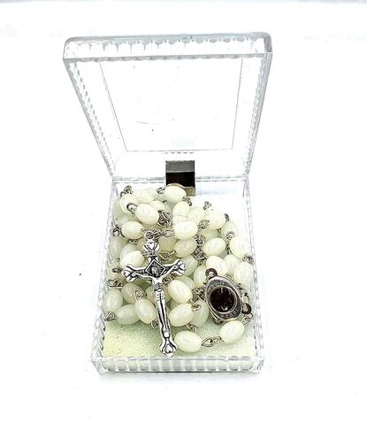 Zuluf Holy Land Beads Rosary Catholic Necklace with Holy Soil For Boys and Girls Religious Rosary Hand Made in Saudi Arabia