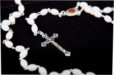 Zuluf Holy Land Beads Rosary Catholic Necklace with Holy Soil For Boys and Girls Religious Rosary Hand Made in Saudi Arabia