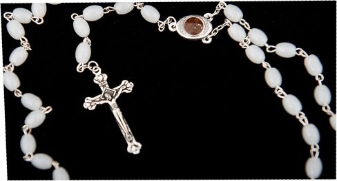 Zuluf Holy Land Beads Rosary Catholic Necklace with Holy Soil For Boys and Girls Religious Rosary Hand Made in Saudi Arabia