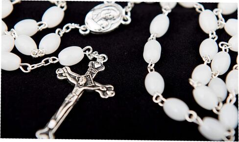 Zuluf Holy Land Beads Rosary Catholic Necklace with Holy Soil For Boys and Girls Religious Rosary Hand Made in Saudi Arabia