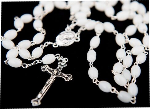 Zuluf Holy Land Beads Rosary Catholic Necklace with Holy Soil For Boys and Girls Religious Rosary Hand Made in Saudi Arabia