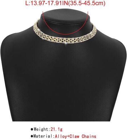 لامعة حجر الراين سلسلة قلادة خمر كريستال الماس قلادة اكسسوارات مهرجان الزفاف للنساء والفتيات in Kuwait