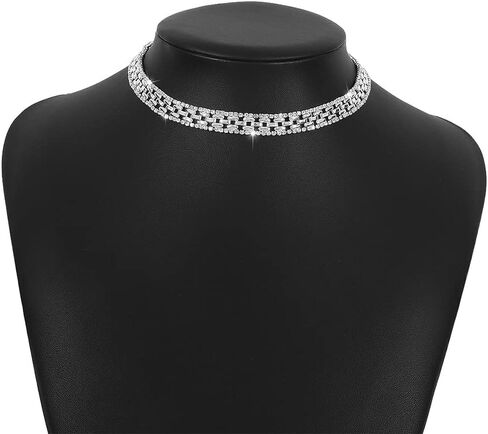 لامعة حجر الراين سلسلة قلادة خمر كريستال الماس قلادة اكسسوارات مهرجان الزفاف للنساء والفتيات in Kuwait