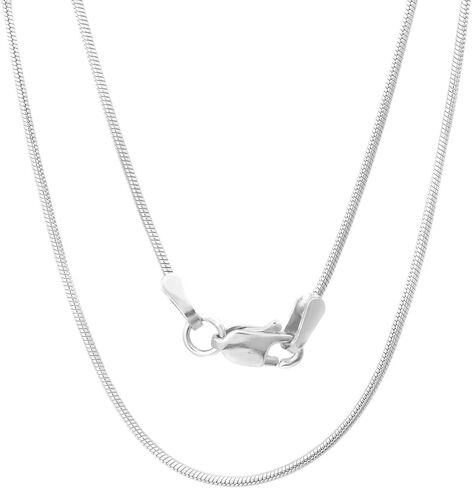 Zhx 3PCS/5PCS 925 Sterling Silver Snake Chains Necklaces 16" 18" 20" 22" 24" 26" 28" 30" in Kuwait