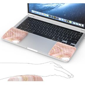 HAOCOO Portable Wrist Rest for Laptop,Ergonomic Laptop Wrist Support for Keyboard with Memory Foam, Laptop Keyboard Wrist Rest for Office, Student, Carpal Tunnel Relief(Boho Brown)