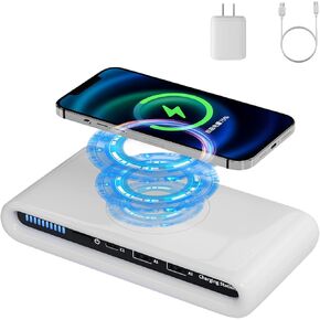 Wireless Charger Station USB C Port 30W 3 in 1 Wireless Charging Pad with Night Light for Iphone 15/14/13/12/