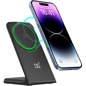 for Apple MagSafe Charger Stand, Magnetic 15W Qi Wireless Charging Dock Compatible with iPhone 15 14 13 12 Pro Max Plus Mini (Black)