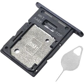Galaxy A15 5G SIM Card Tray Dual Replacement A15 5G A156U Sim Card Slot Holder for Samsung Galaxy A15 5G SM-A156U A156W A156P SM-S156VL A156M A156 Sim Card Tray Repair Part with Opening Needle Black