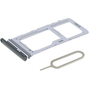 MMOBIEL Dual SIM Card Slot Tray Holder Replacement Compatible with Samsung Galaxy S20 Plus / S20 Plus 5G / S20 Ultra 5G - Incl. Rubber Gasket and Sim Pin - Black