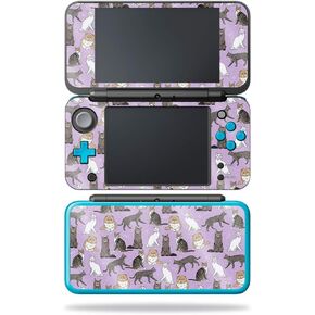 MightySkins Glossy Glitter Skin for Nintendo New 2DS XL - Cat Chaos | Protective, Durable High-Gloss Glitter Finish | Easy to Apply, Remove, and Change Styles | Made in The USA