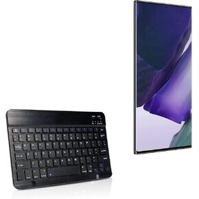 BoxWave Keyboard Compatible with Samsung Galaxy Note 20 Ultra - SlimKeys Bluetooth Keyboard, Portable Keyboard with Integrated Commands for Samsung Galaxy Note 20 Ultra - Jet Black