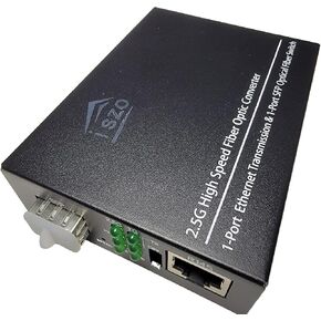 2.5G SFP Port Transceiver Media Converter,20km SM,RJ45 100M/1000M/2.5G Adaptive,Full/Half Duplex,Inside TTL Port,Also Work 2.5G/1G GPON SFP ONU Stick Such as The 5671A and G-010S-P and More