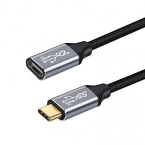 CY Cable USB4 Extension Cable Male to Female 40Gbps USB4.0 with 100W Charging and 8K@60Hz Compatible with iPhone 15 Laptop Thunderbolt3/4 (30cm)