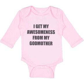 Cute Rascals Baby Long Sleeve Bodysuit I Get My Awesomeness from My Godmother Baby Clothes