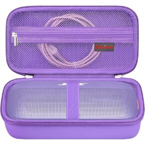 Carrying Case for Bose SoundLink Flex Bluetooth Portable Speaker, Outdoor Travel Wireless Waterproof Speaker Bag Storage Holder, Mesh Pocket for USB Type C Cable Charger, Purple