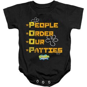 LOGOVISION Spongebob People Order Our Patties Unisex Infant Snap Suit for Baby