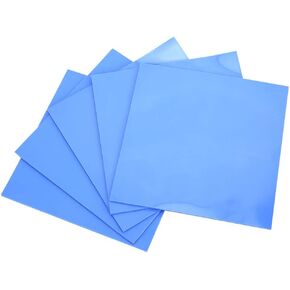 5Pcs Thermal Conductivity Sheet CPU GPU Heat Conduction Pad 100x100x1.5mm for Graphics Card Cooling, Good Thermal Conductivity, Insulation