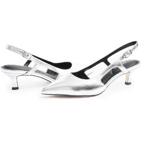 Slingback Kitten Heels for Women, Pointed Closed Toe Sandals, Comfortable Women Pumps Low Heel Dress Shoes