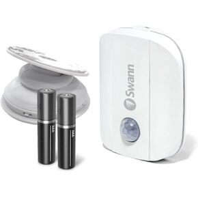 Swann Wireless Motion Alert Sensor Unit Easy Installation Both Indoors & Outdoors with Weatherproof Design, No Hub Required. Detect Movement Up to 50ft Away Within 110 Degree Range,White