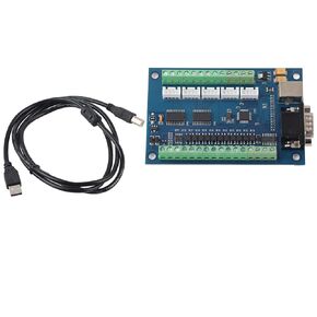 Fafeicy USB Interface Board, Motion Controller Card USB 12 to 24V 5 Axis 100KHz Motion Controller Card Board Board with Handwheel Interface