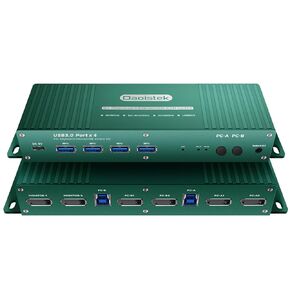 Displayport kvm Switch 2 Monitors 2 Computers 4K 165Hz kvm Switch 2 Monitors 2 Computers Display Port 1440P 120Hz 144Hz 165Hz 175Hz 240hz kvm Switch displayport Dual Monitors FreeSync G-SYNC Daoistek