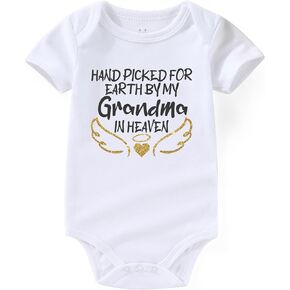 handpicked for earth by my gandma grandpa in heaven grandparents announcement baby clothes
