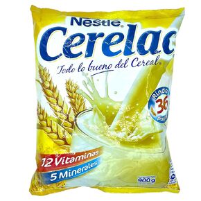 900g Value-Pack - Instant Wheat Cereal Beverage Bundle (Venezuela). Includes 1-900g Bag of Nestle's Cerelac Instant Wheat (Trigo) Cereal Beverage - Bebida Instantánea de Cereal de Trigo.