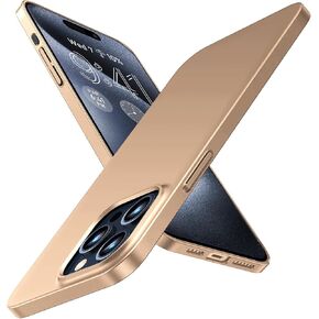Gxmeuie for iPhone 15 Pro 5G Ultra Thin Case, [Silky Touch][Anti-Fingerprint], 15 Pro Slim Hard PC Matte Back Cover Anti-Scratch Shockproof Protective Cases for iPhone 15 Pro 5G 6.1-inch (Black)