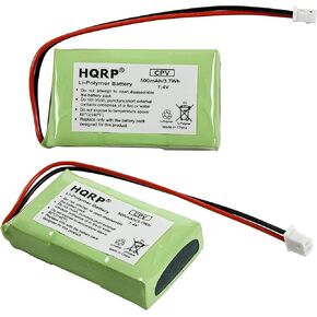 HQRP 2-Pack Battery Compatible with Dogtra BP74R AE552438P6H DC-34 AE562438P6H, 2300-NCP Advance, 2302-NCP Advance, 2500-T&B, 2502-T&B, 3500-NCP Super-X Dogtra Replacement