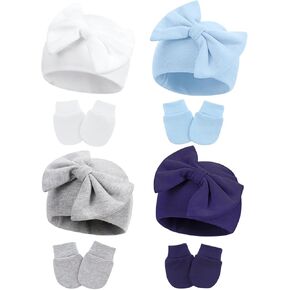 Cute Baby Mittens Newborn, No Scratch Baby Boy Mittens, Baby Girl Hat Gloves for Toddlers, Infant, Newborn