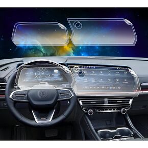 Matte 4pcs 2024 Chevy Traverse Screen Protector Accessories 2024 Chevy Traverse/Blazer EV/Equinox EV 11" Dash & 17.7" Nav. Screen Protector 2024 Blazer Equinox EV Anti-glare