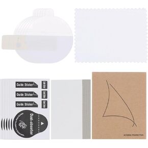 HARFINGTON 6pcs Watch Glass Screen Protectors 23mm HD High Definition Anti-Scratch Waterproof Ultra-Thin TPU Universal Smartwatch Screen Protective Film with Cloth Sticker Scraping Card