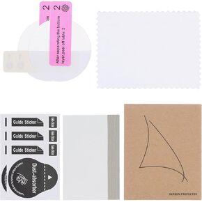 HARFINGTON 2pcs Watch Glass Screen Protectors 42mm HD High Definition Anti-Scratch Waterproof Ultra-Thin TPU Universal Smartwatch Screen Protective Film with Cloth Sticker Scraping Card