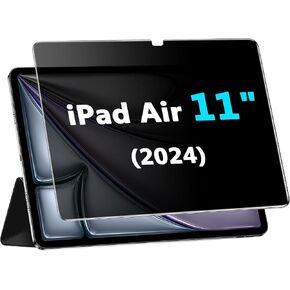 Privacy Screen Protector for iPad Air 11 Inch 2024/ iPad Air 6th Generation, Anti-Spy 9H Tempered Glass, Anti-Scratch, Bubbles Free