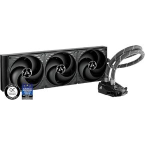 Arctic Liquid Freezer II 420 - Multi Compatible CPU AIO Water Cooler, Compatible with Intel & AMD, Efficient PWM Controlled Pump, Fan Speed: 200-1700 RPM (Controlled via PWM) - Black