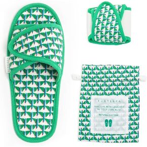 EUXTERPA Women Travel Slippers, Adjustable Ladies Slipper, Lightweight Easy Carry Foldable Travel Slippers with Storage Bag