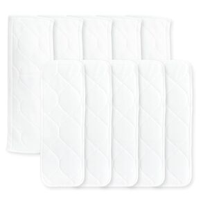 حفاضات قماشية ذكية قابلة لإعادة الاستخدام، مجموعة مكونة من 10 قطع، تناسب غطاء الحفاضات الهجين الصادق، تناسب غطاء الحفاضات الذكية الرائعة للأطفال، متوافقة مع حمالة الجيب، 5 طيات ثلاثية و5 معززات، مقاس متوسط/كبير in Kuwait