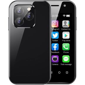 Mini 4G Smartphone Unlocked, 3.0 Inch Dual Sim Quad Core Mini Phone Premium Child Phone Small Phone Student Pocket Cellphone, 2+16GB (Black)