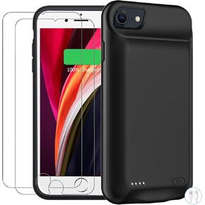 Battery Case for iPhone 8 Plus/7 Plus/6 Plus/6s Plus,10000mAh Protective Portable Charging Case Rechargeable Extended Battery Pack Compatible with iPhone 8 Plus/7 Plus/6 Plus/6s Plus (5.5 inch)(Black)