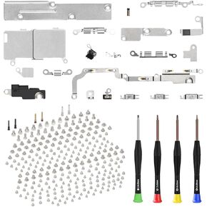 Inner Complete Screws Set and Full Internal Metal Bracket Kit Replacement for iPhone Xs MAX Plate Cover Bottom Small Screw Parts with Repair Tools Screwdriver for XSMAX