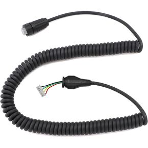 كابل توصيل ملفوف لميكروفون راديو Garmin VHF 200 من Motoparty (أسود) in Kuwait