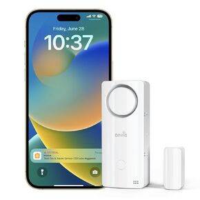 4-in-1 Wireless Door Window Contact Sensor for Alarm System and Smart Home Automation,Thermometer, Hygrometer, Only Works with Apple HomeKit (Thread)